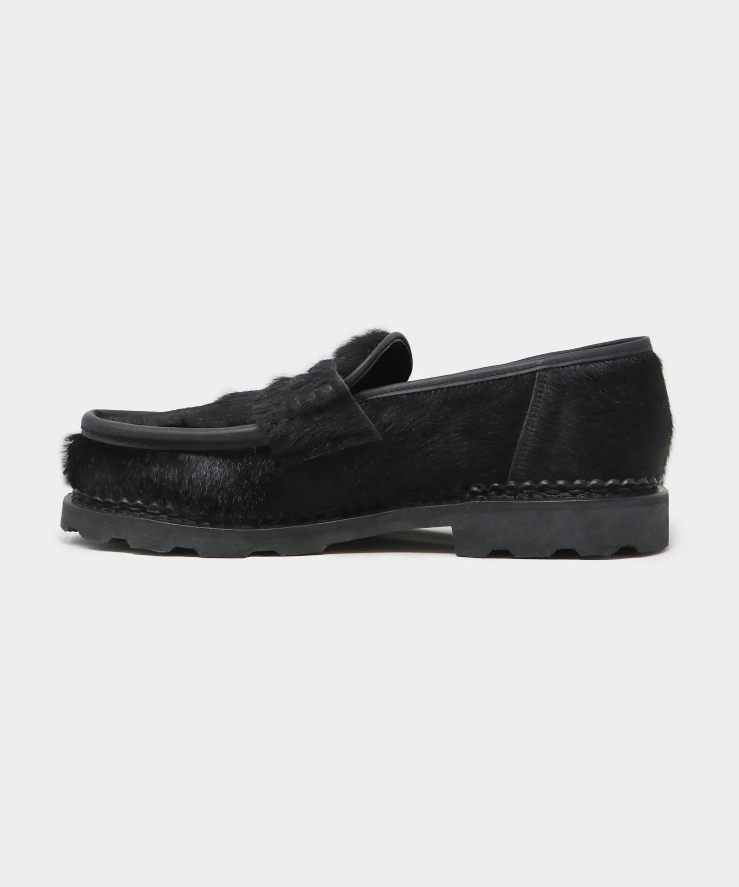 Todd Snyder X Paraboot Reims Black Pony Hair Loafer