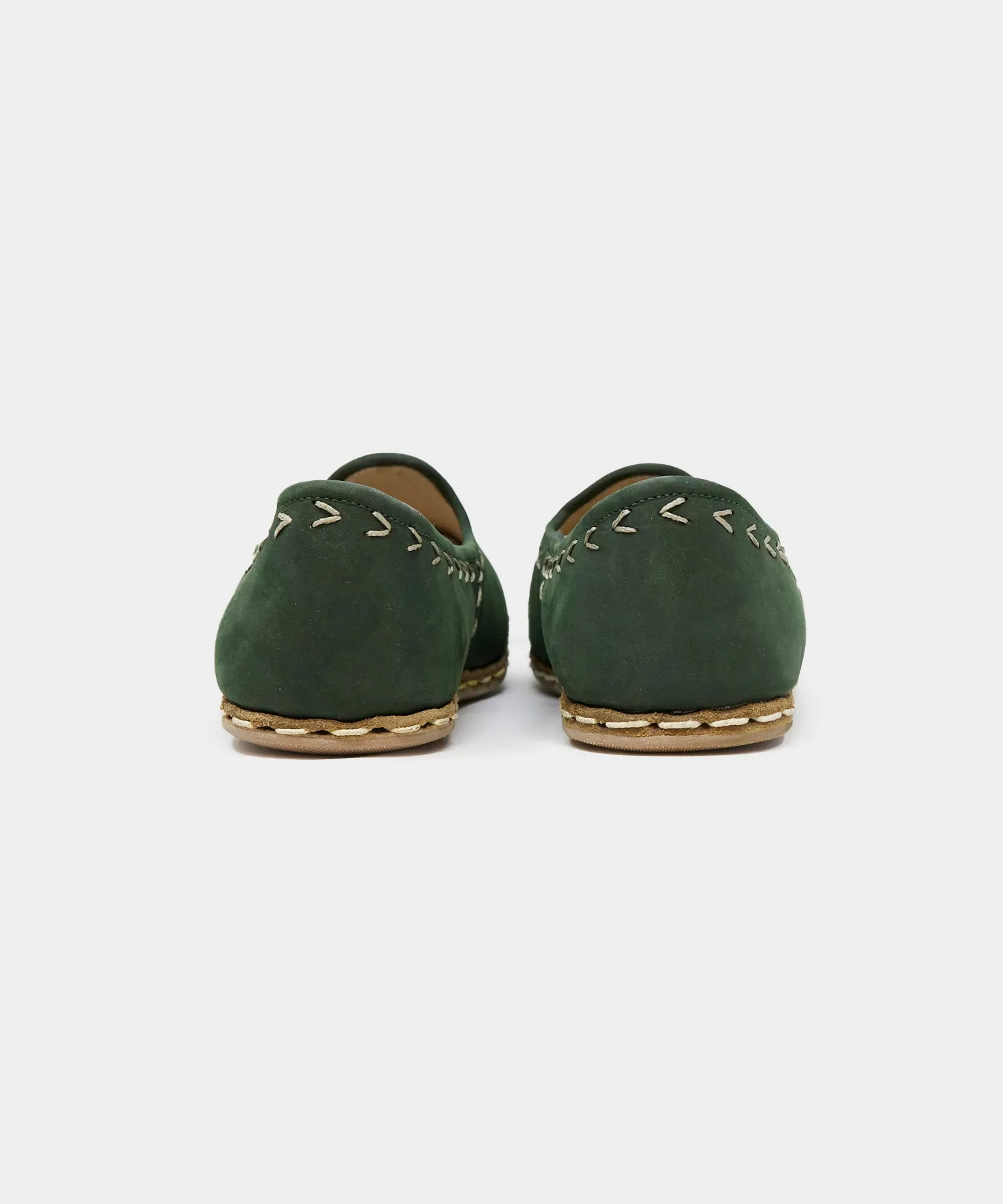 Todd Snyder X Sabah Leather Slip-On in Dark Green