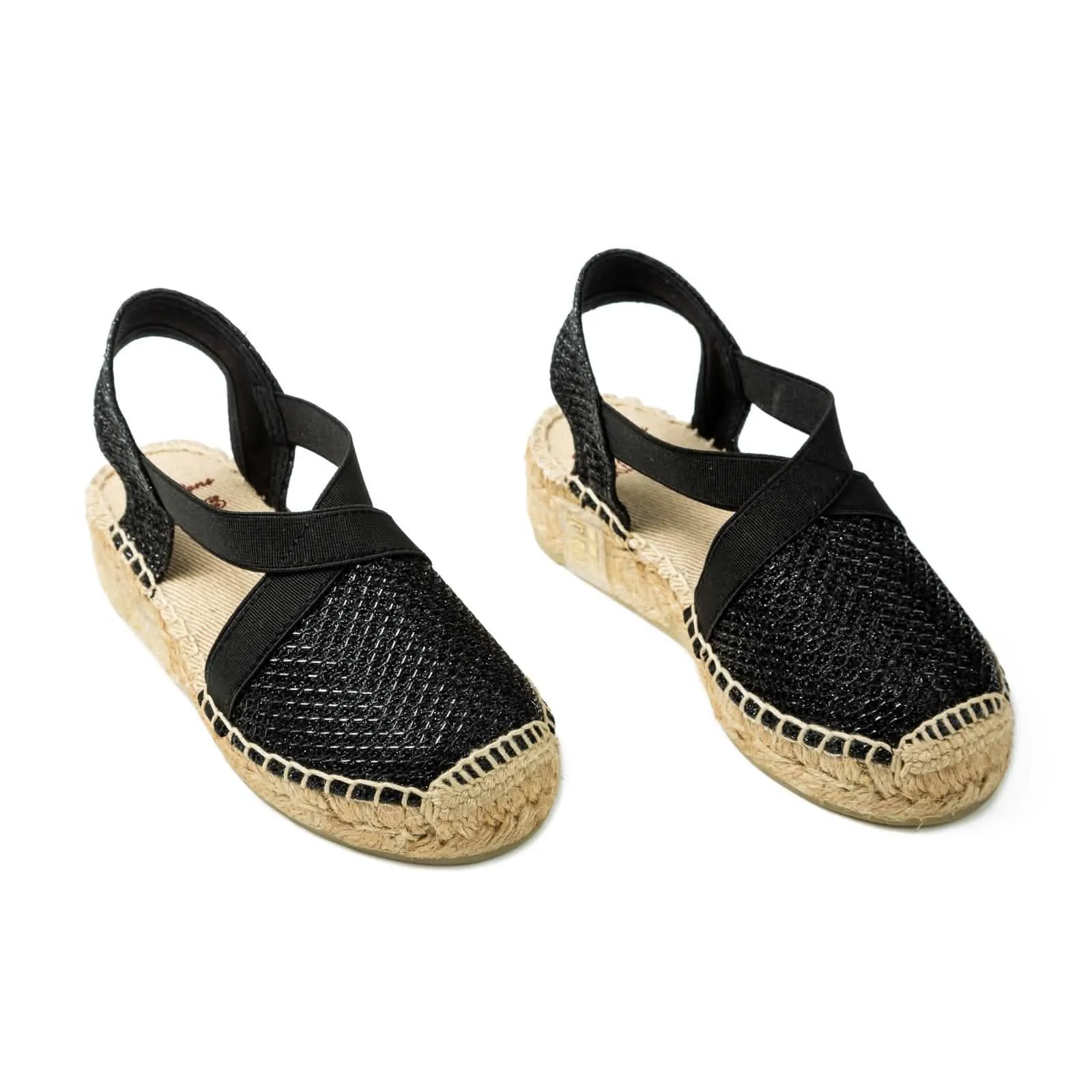 Vegan Metallic Wedge Espadrille for Kids - Edita-S