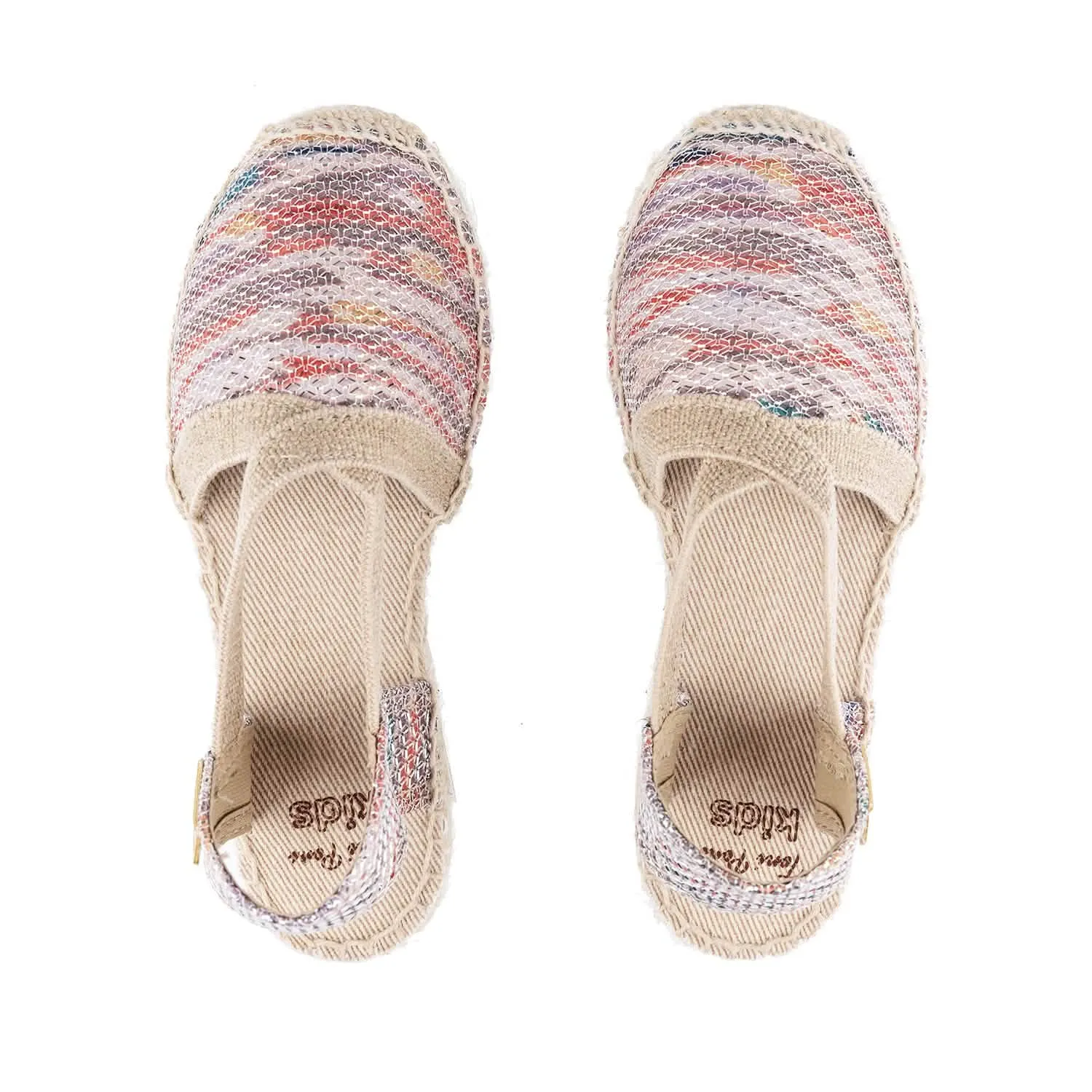 Vegan Metallic Wedge Espadrille for Kids - Edita-S