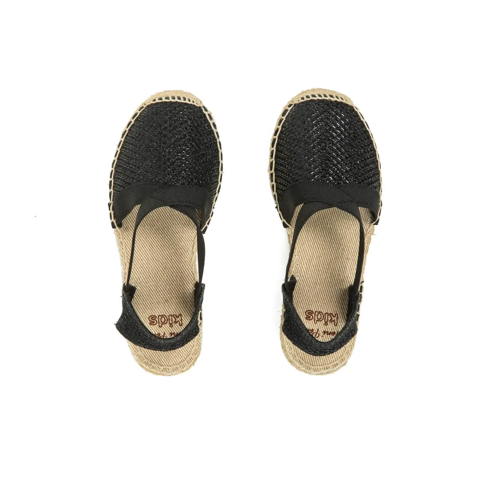 Vegan Metallic Wedge Espadrille for Kids - Edita-S