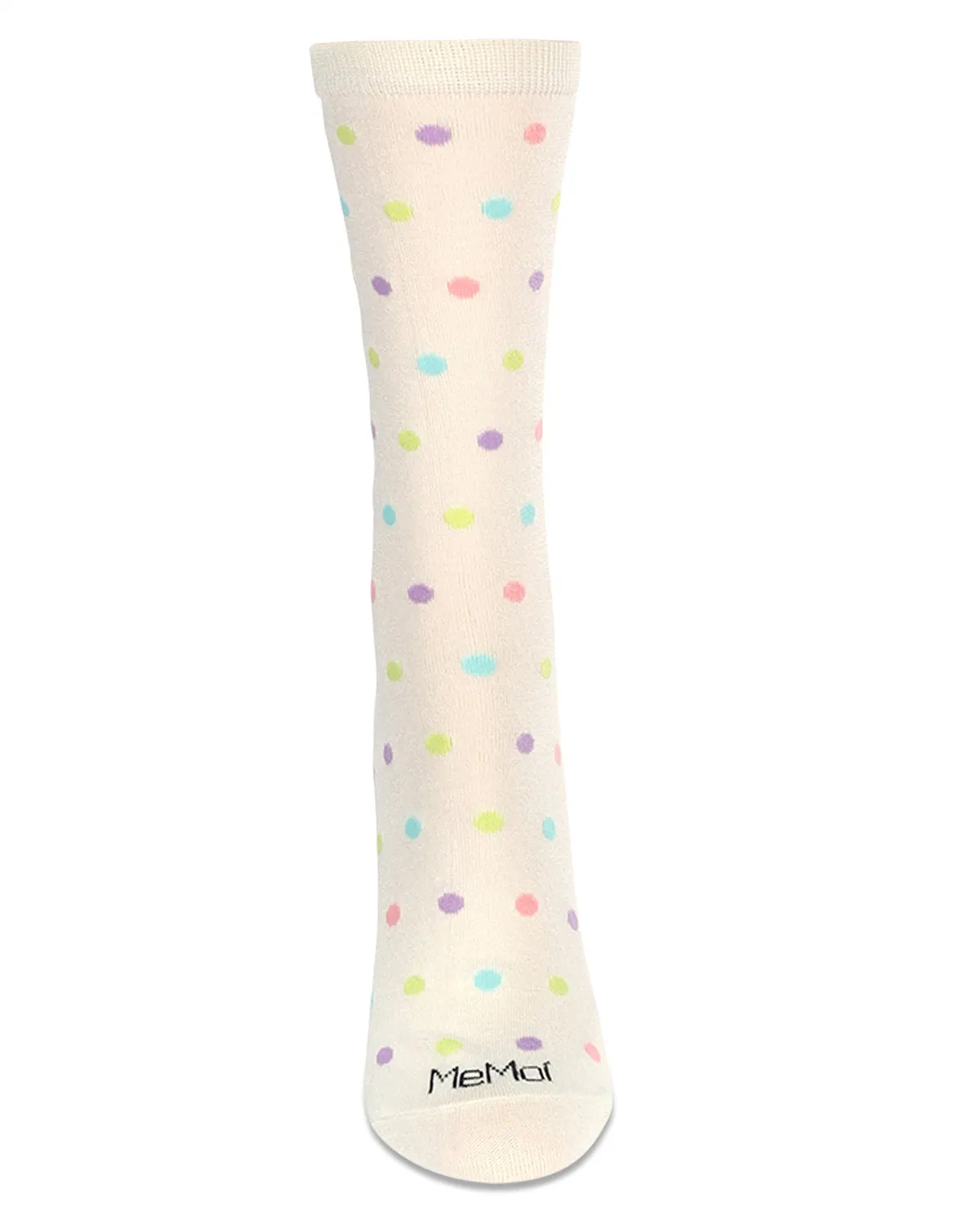 Women's Multi Dots Bamboo Crew Socks