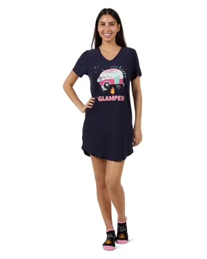 Women's One Happy Glamper V-Neck Sleepshirt