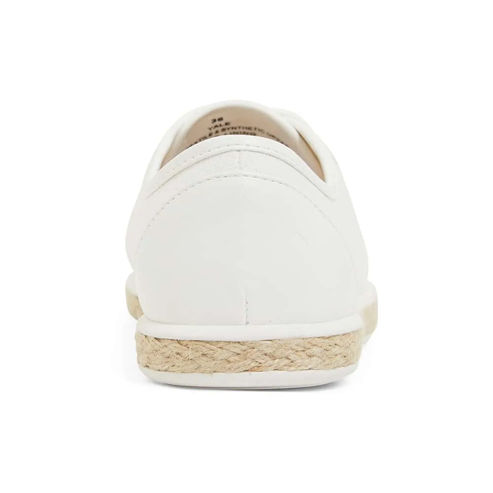 Yale Sneaker in White Canvas And Smooth