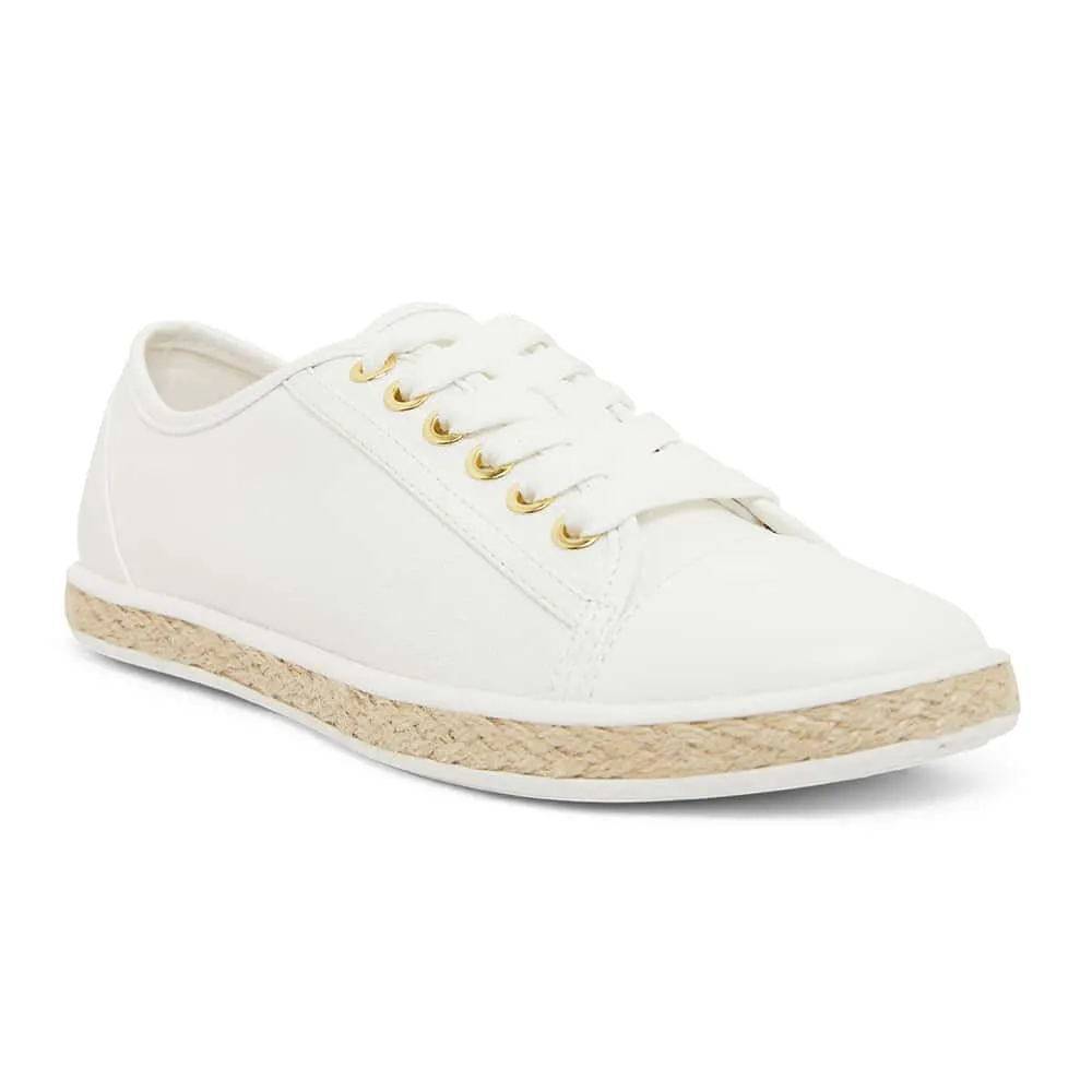 Yale Sneaker in White Canvas And Smooth